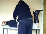 Hogtied on the table