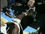 BLACK COLLEGE STUDENT MICHELLE GETS HOG-TIED, CLEAVE GAGGED & HAS ELBOWS TIED TIGHTLY TOGETHER (D50-1)