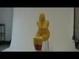 03:00 Min. video with Jill tied and gagged in a shiny nylon yellow rainsuit