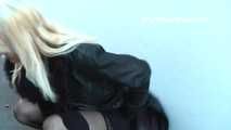 069004 Tiffany Stops For  A Casual Pee On The Footpath
