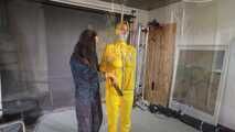 Aiyana and Myxxxy having fun together in shiny nylon Rainwear