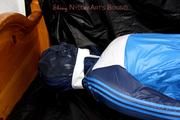 Jill tied and gagged in shiny nylon 