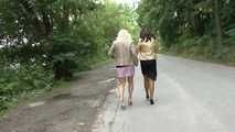 032049 Sam & Carmen Pee Into A Roadside Puddle