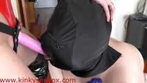 Two Strapons for a fat pig close up cam HD