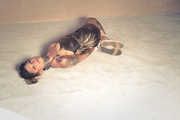 Tina in Golden Hogtie Video