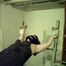 Sandra tied on a gym 1/2