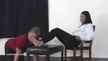 Around the feet of Mistress Natasa