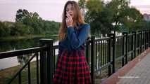 Lovely girl Irina enjoying a nice weather and a 120mm cigarette