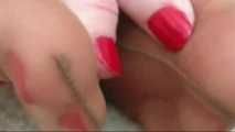NYLON FOOTJOB