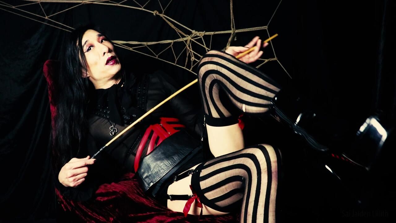 Headmistress Lillith - Distracted & Caned (Solo - Leg / Boot Fetish)