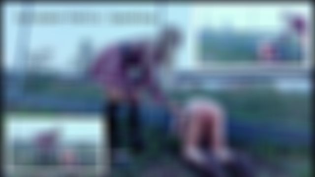 Public-Spanking am Autobahnzaun!