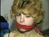 18 Yr OLD CUTIE FACE TERRI IS MOUTH STUFFED, CLEAVE GAGGED, CROTCH ROPED & TIED UP WEARING LINGERIE TO A CHAIR (D53-1)