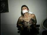 48 YR OLD WAITRESS CROTCH ROPED, CHAIR TIED HOSTAGE (D22-11)