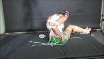 Rachel's Escapechallenge in shiny nylon Shorts. She really tried but I needed to help her three times.