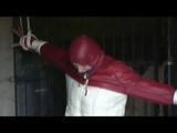 03:40 Min. video with Katharina tied and gagged in a shiny nylojn downjacket