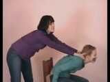 Alexa and Catt - Blonde Alexa gets handcuffed by Catt in a softcore domination scene (video)