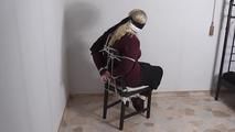 Laila in chair roped 3/3