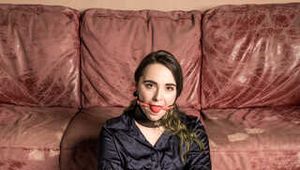 Zara in Blouse and Leather Cuffs