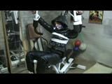 03:00 Min. video with Katharina tied and gagged in a shiny nylon downjacket