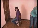 Alexa and Catt - Dominant lover tied adorable Alexa and Catt to the chairs (video)