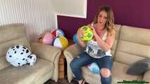 trying to sit2pop and using the heels to destroy beach balls