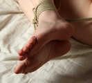 Nude Florence hogtied barefoot