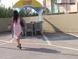 016133 Eve Takes A Daring Emergency Pee In The Supermarket Drain