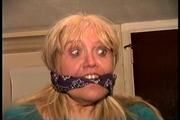 50 Yr OLD REAL ESTATE AGENT TELLS REAL LIFE BONDAGE STORY, IS  HANDGAGGED, MOUTH STUFFED, CLEAVE GAGGED< F0RCED TO CHANGE CLOTHS, HOG-TIED ON BED & TIE-TIED WHILE WEARING SWEATY STINKY PANTYHOSE (D68-1)