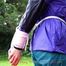 Nicole tied and gagged in shiny nylon rainwear