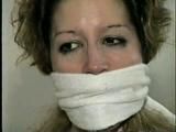 TAMARA IS MOUTH STUFFED, CLEAVE GAGGED, OTM GAGGED, HANDGAGGED & DOES LOTS OF GAG TALKING (D51-7)