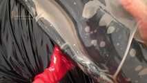 My toy in vacuum bed has to lick the pussy