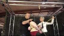 Public Breast Bondage for Slave Cat