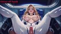 3D busty blonde space POV sex