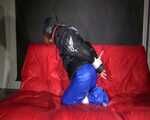 Get 2 Archive Videos with Sonja bound and gagged in her shiny nylon Downwear