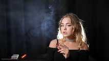 3 in 1 compilation of stunning blonde Nastya opens up while smoking on camera 
