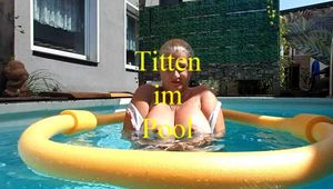 Tits in the pool