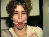 SWEET LATINA MARIE DOUBLE CLEAVE GAGGED, FEET TIED IN PLASTIC BAG, BOUND & BALL-GAGGED (D45-2)
