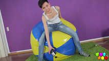 46 The biggest beach ball is for Franka