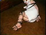 25 YR OLD CHARLENE IS PANTY STUFFED, DUCT TAPE GAGGED, BALL-TIED & BLINDFOLDED (D36-2)