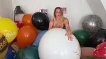 big balloons popping fun in sexy lingerie