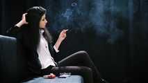 Adorable 19-year-old Anastasia surprisingly fancies smoking really strong Marlboro Red cigarettes