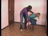 Alexa and Catt - Blonde Alexa gets handcuffed by Catt in a softcore domination scene (video)