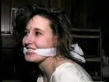 24 YEAR OLD ERICA IS SEMI CLEAR TAPE GAGGED, BALL-TIED WITH ELECTRICAL TAPE & CLEAVE GAGGED (D54-12)