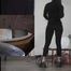 Mistress Cleo squirts cologne into the mouth of the slave lying in the toilet. Picture in Picture