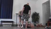 Mistress Bonnie and boyfriend pee in the slave's face