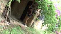 030041 Salma Pees On The Outhouse Floor