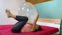 riding and inflating a clear Q24 *just married* with an unexpected pop