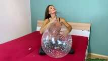 riding and inflating a clear Q24 *just married* with an unexpected pop