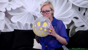Blow2Pop clear U16 yellow polka dot