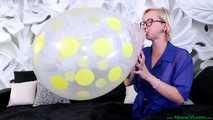 Blow2Pop clear U16 yellow polka dot